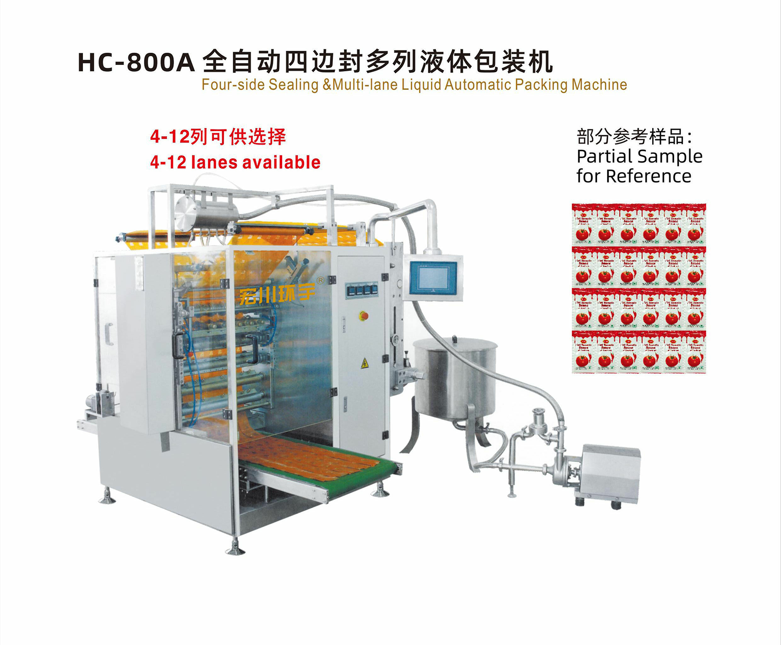 HC-800A 全自動四邊封多列液體包裝機 - 05-立式包裝機 / 多列式包裝機 - 1